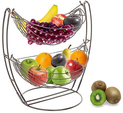 Metal Double Hammock Fruit and Vegetable Rack