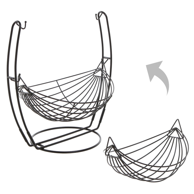 Black Double Hammock Fruit and Vegetable Rack