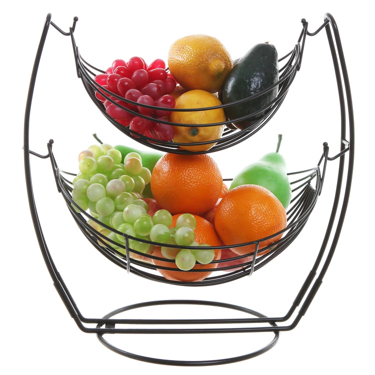 Black Double Hammock Fruit and Vegetable Rack
