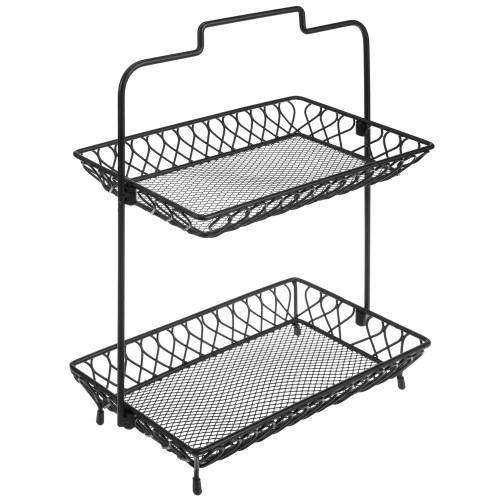 Vintage Design Black Metal Wire Fruit Basket