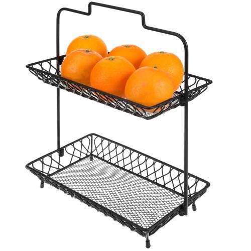 Vintage Design Black Metal Wire Fruit Basket